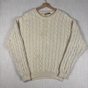 Vintage Jack Henry 100% Alpaca Cable Knit XL Preppy Sweater